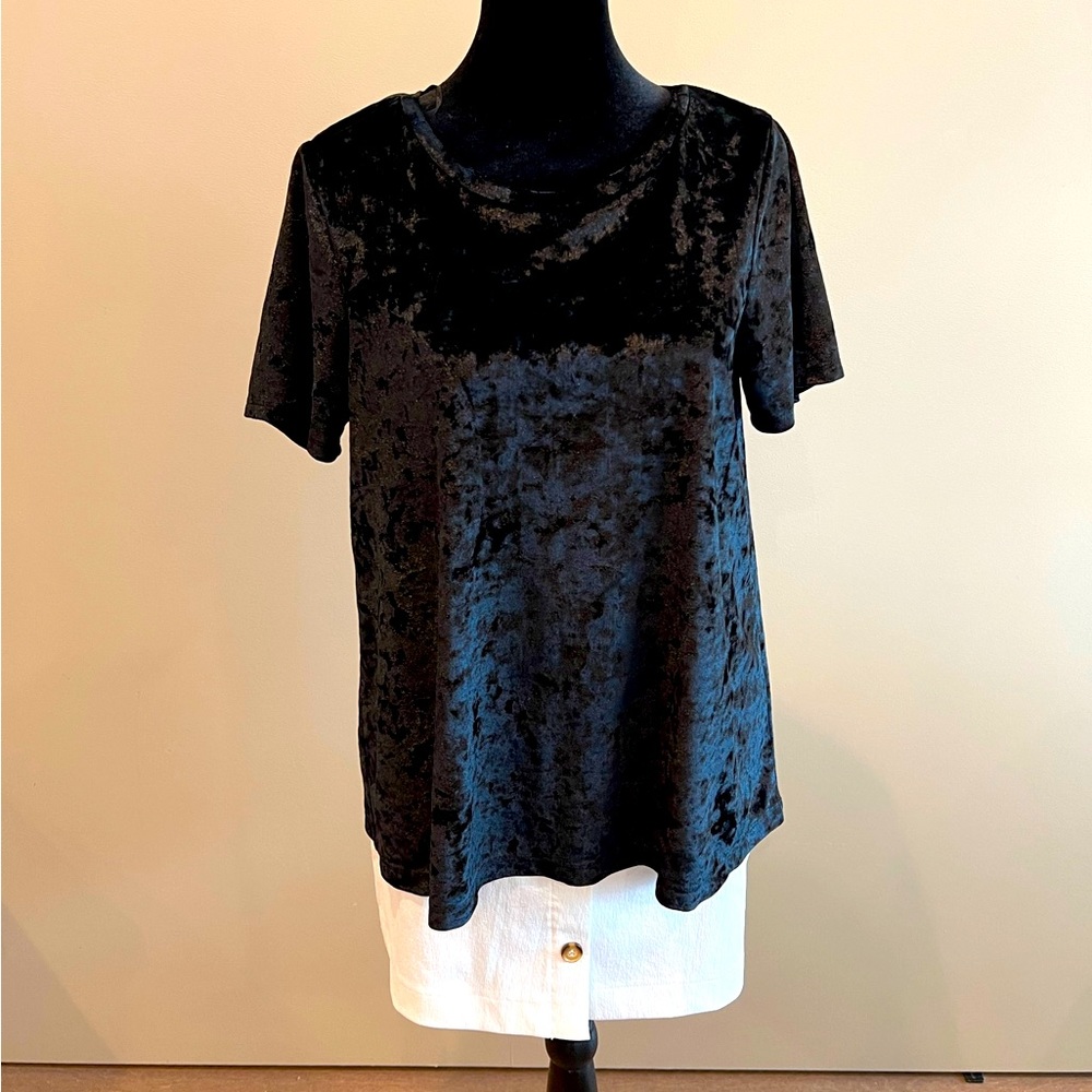 Cynthia Rowley Black Velvet Blouse